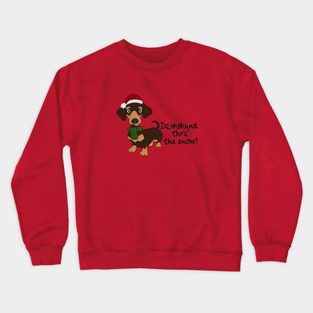 Dachshund Thru' The Snow Crewneck Sweatshirt by The Lemon Stationery & Gift Co